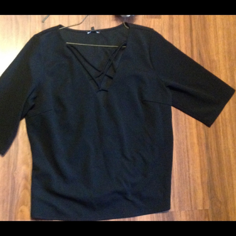 Women's plus sizes black Charlotte Russe blouse
